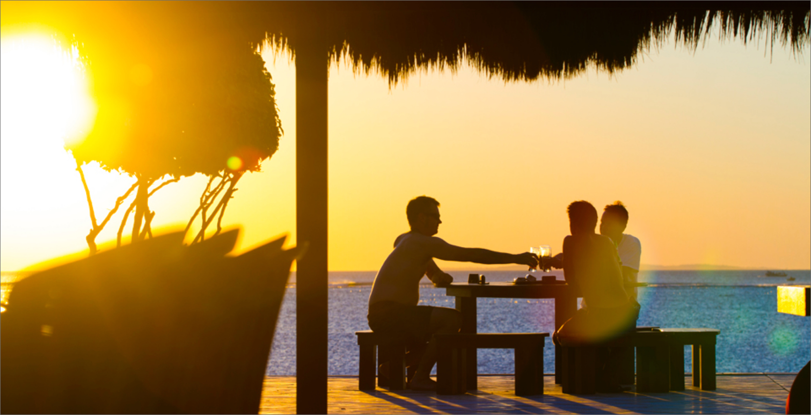 Dining at sunset